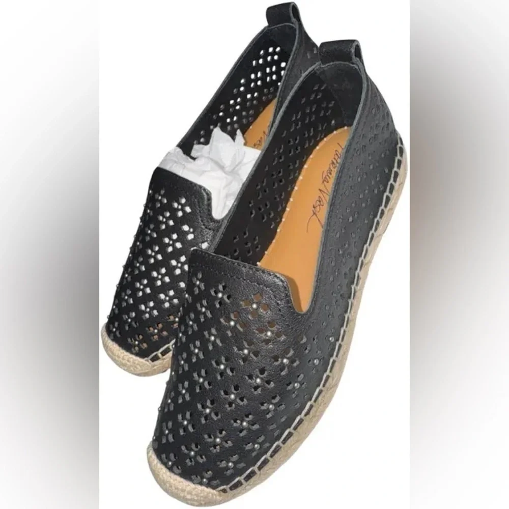 Patricia Nash Designs Elena Espadrille, Size 8, Black, New in Box